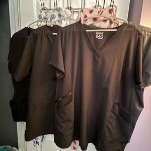 Plus size scrub tops
